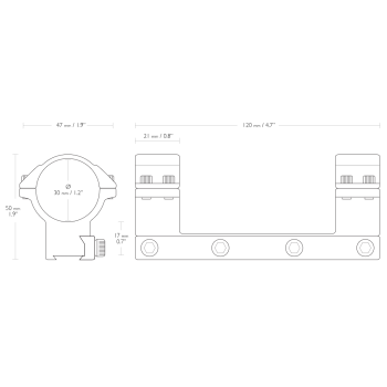 Hawke Match Mounts 22111 9-11 30mm High 1 Piece Hawke Match Mounts 22111 9-11 30mm High 1 Piece